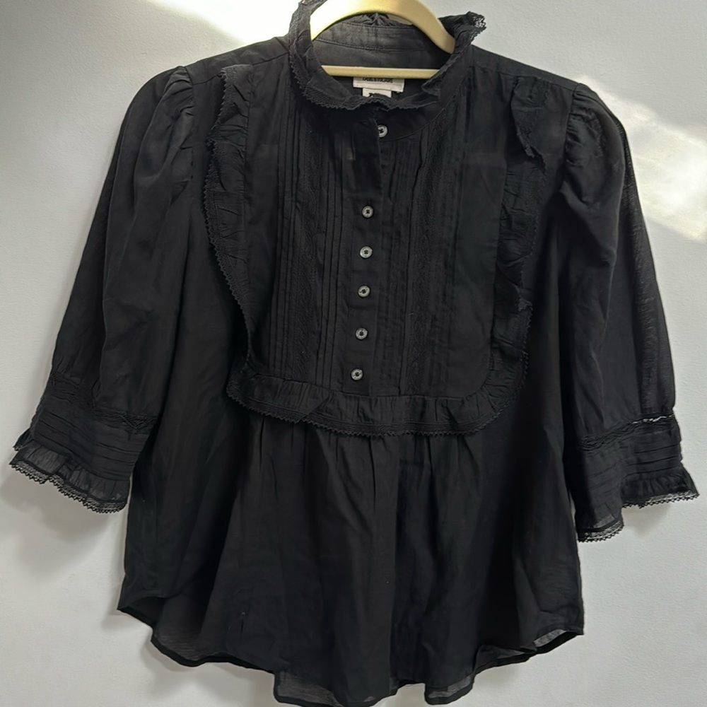 Zadig & Voltaire black cotton blouse size Small